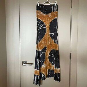 Boho Bamboo Hand Dyed Tie-Dye Maxi Skirt Dress Multi-Wear